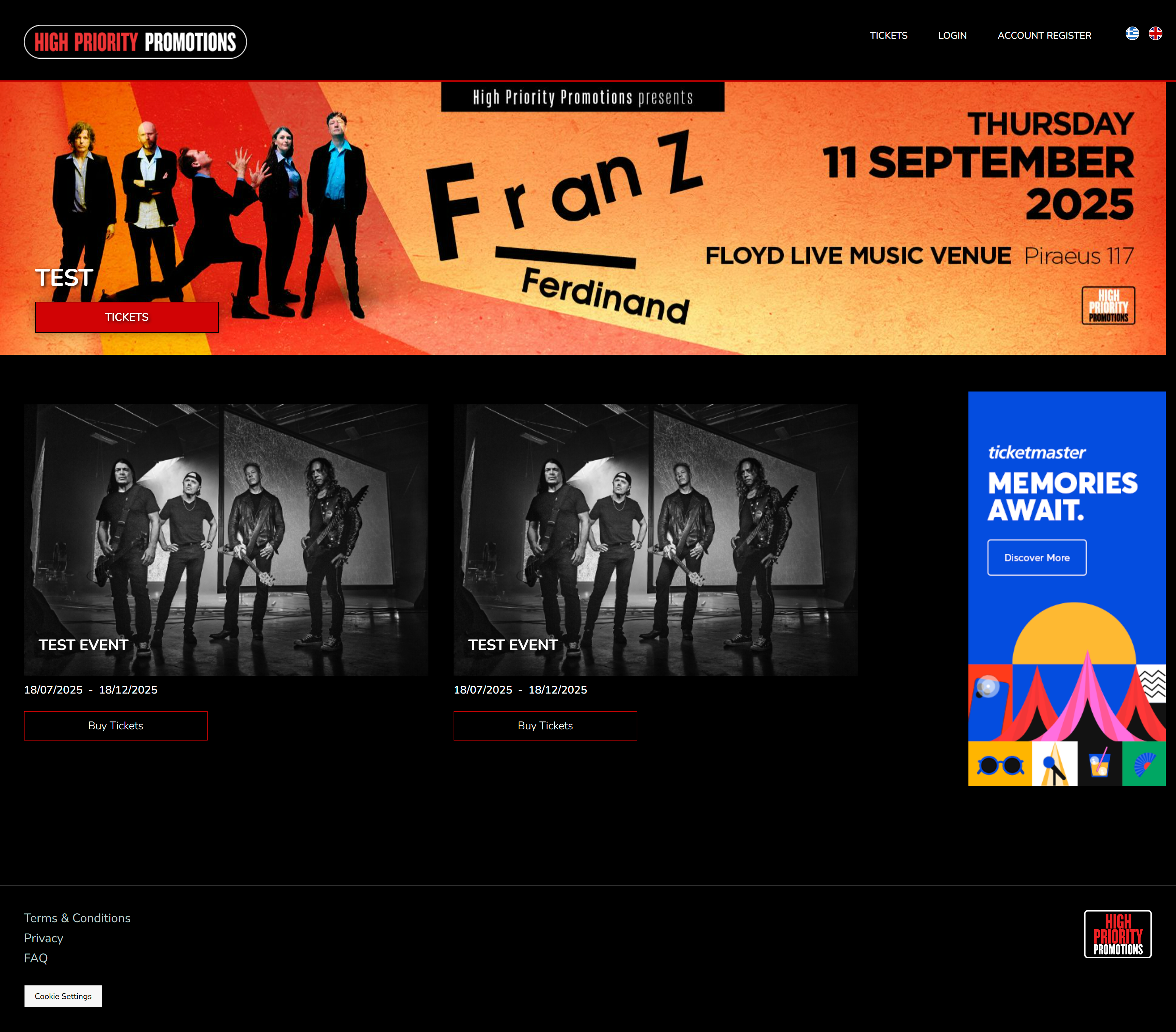 High Priority Promotions Ticketing